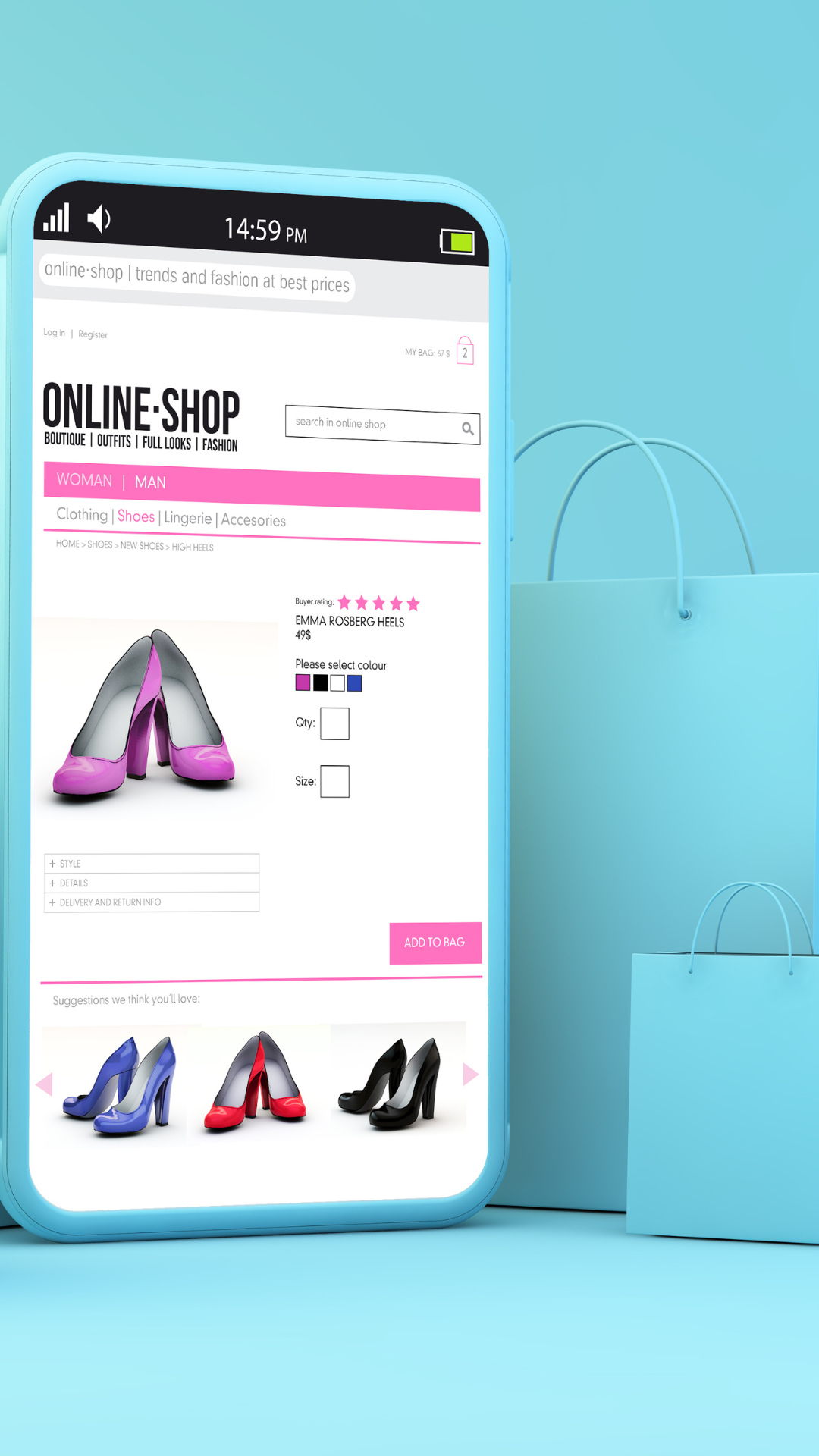A close-up view of a mobile-friendly eCommerce product filter menu with neatly arranged vertical filter options.