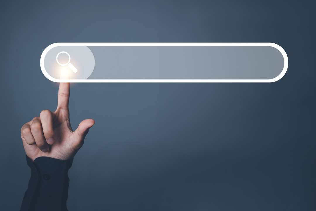 An infographic illustrating informational, navigational, and transactional search intent with modern design
