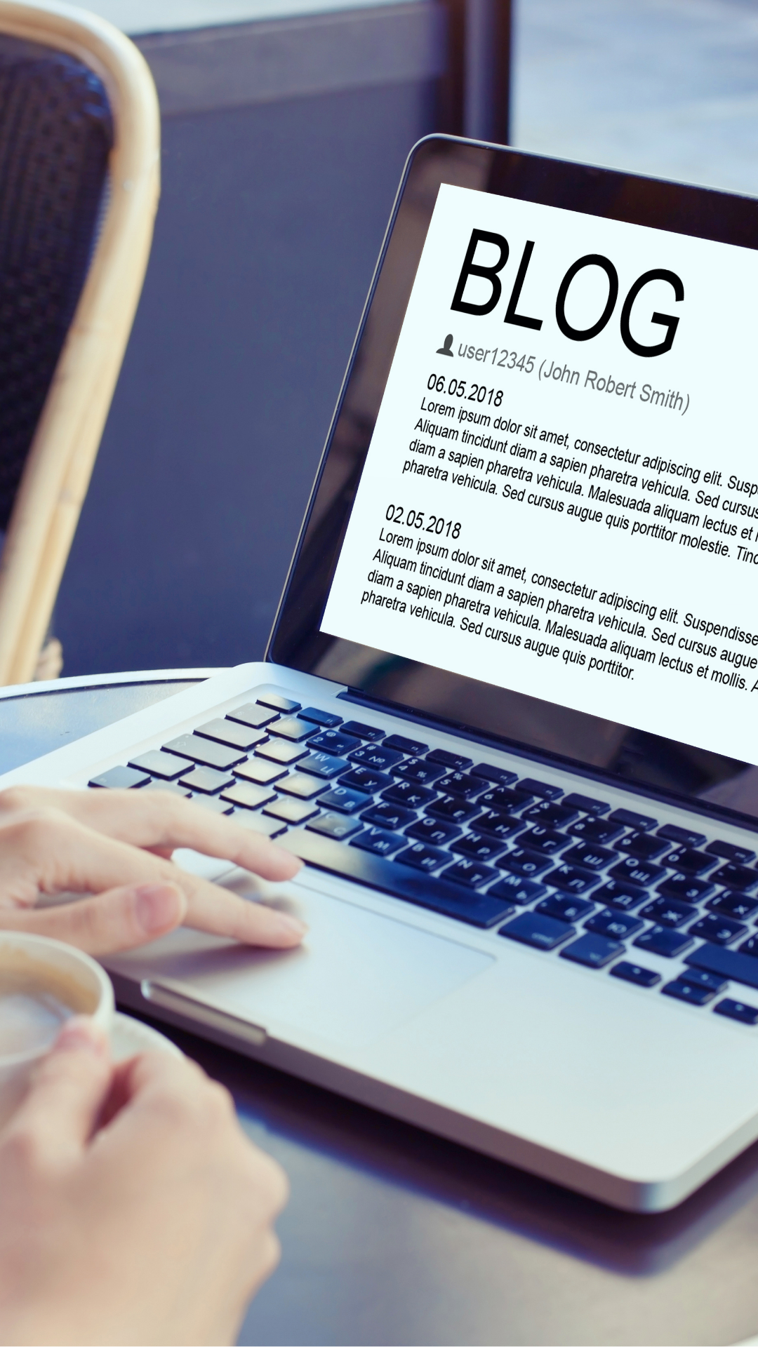 Two professionals collaborating on a guest blogging strategy in a co-working space