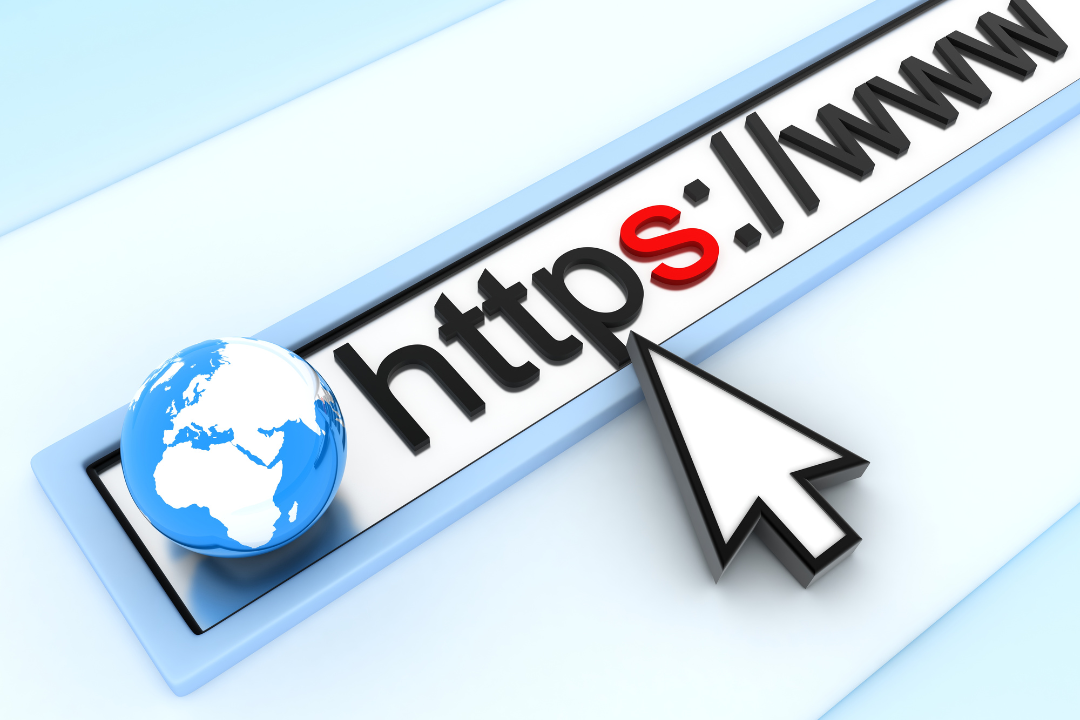 HTTPS padlock icon displayed on a browser bar indicating secure connection