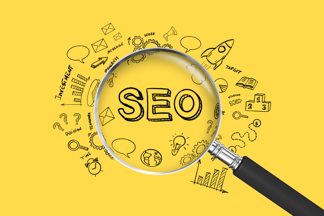 A futuristic illustration of Google search rankings evolving over time, showing old tactics fading and new SEO strategies shining.