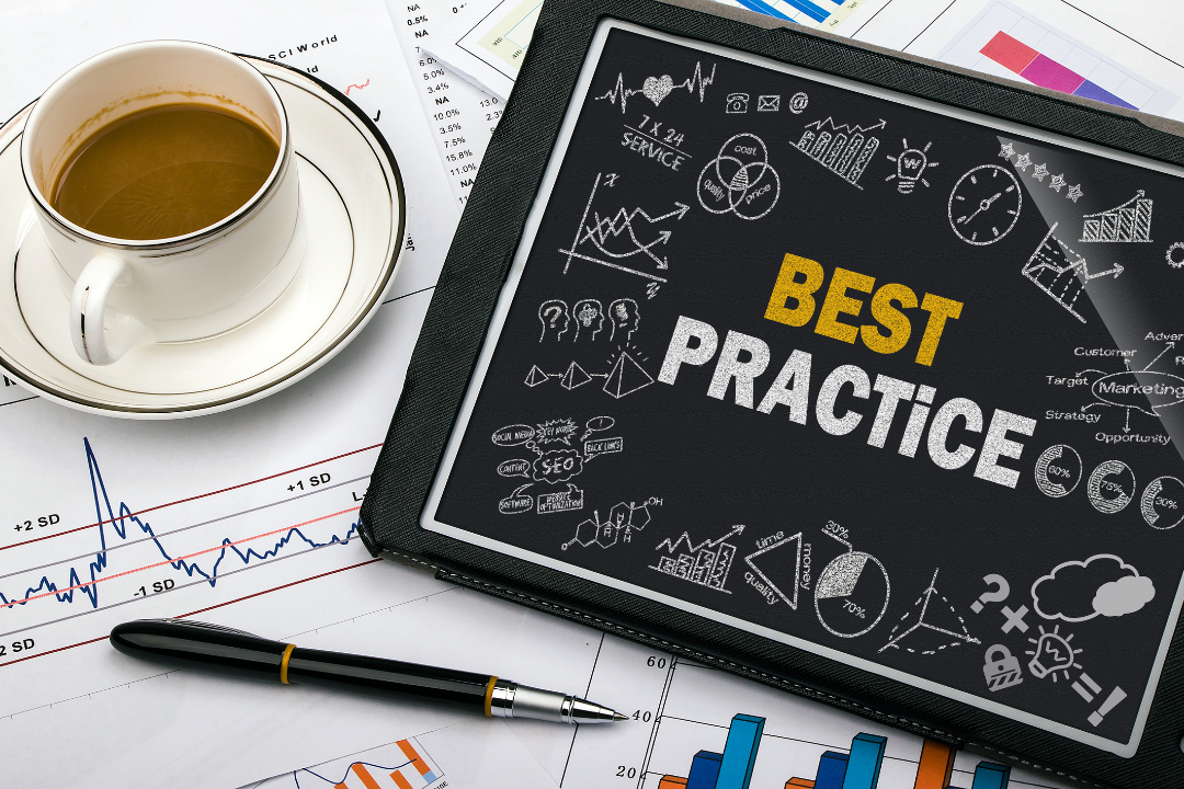 An infographic-style image illustrating “mobile optimization best practices,” featuring icons for speed, responsive design, SEO, and user experience. The background shows a futuristic blue gradient symbolizing technology and digital growth in 2025.