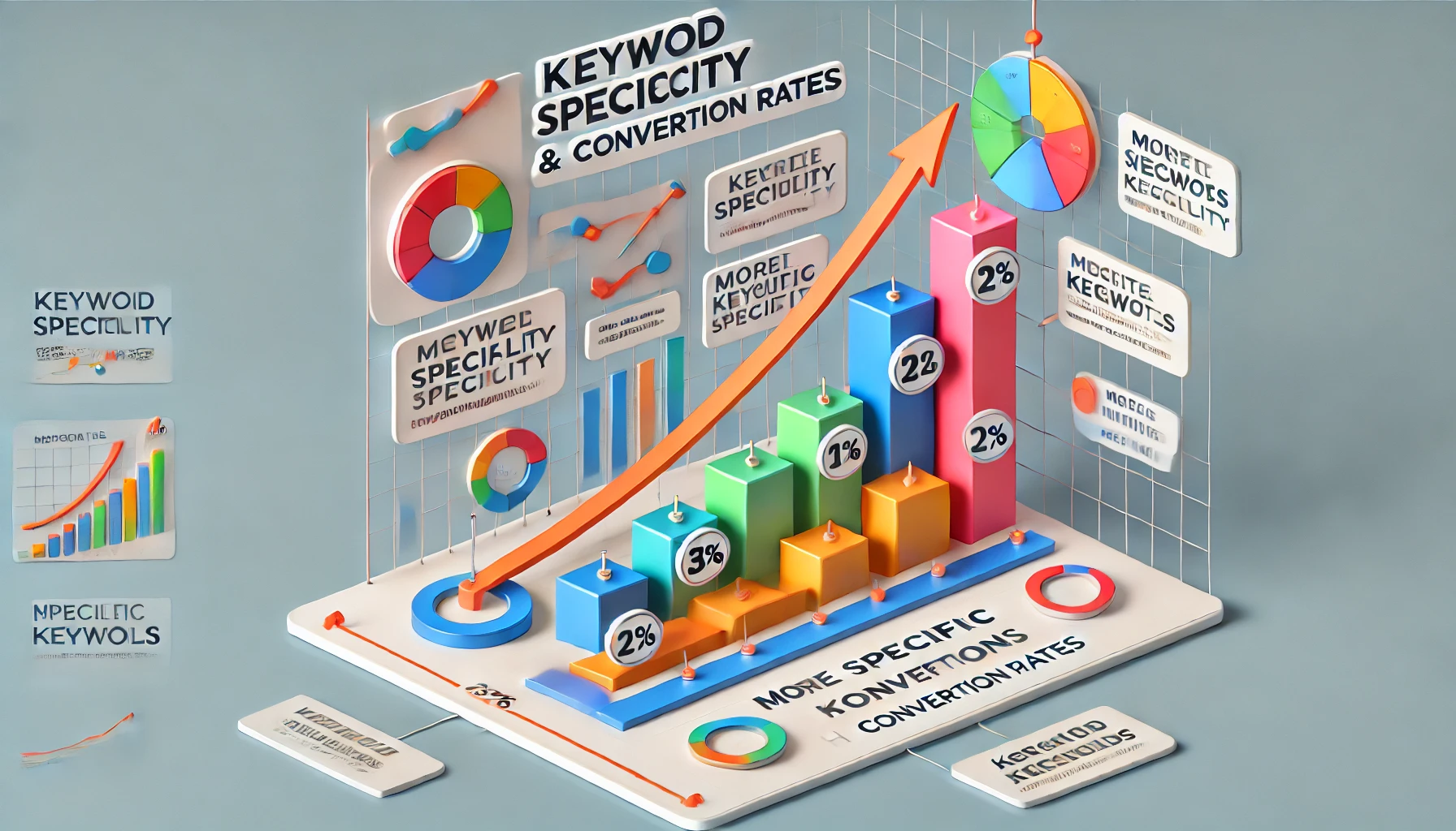 Graph demonstrating how specific long-tail keywords lead to higher conversion rates