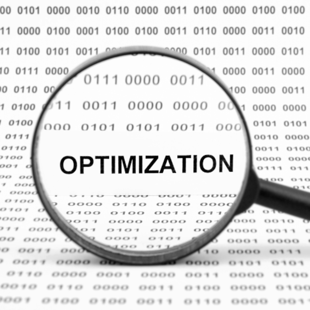 Side-by-side comparison of an optimized and unoptimized website, showing performance differences in loading times