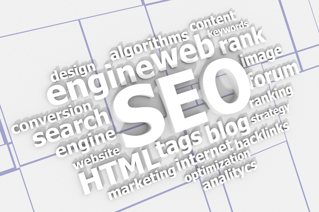 Digital marketer analyzing rising SEO analytics and keyword rankings on a large screen.