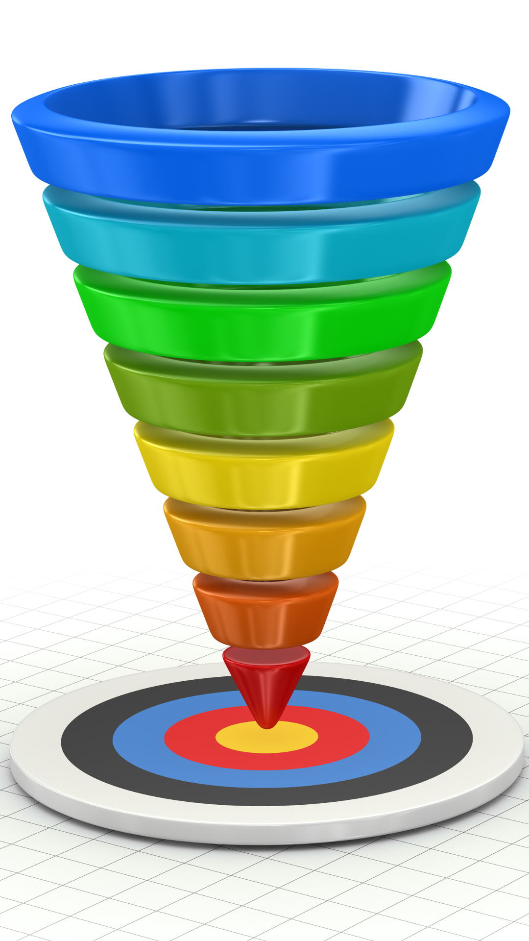 Marketing funnel illustrating how SEO drives top-of-funnel awareness while SEM accelerates bottom-of-funnel conversions.