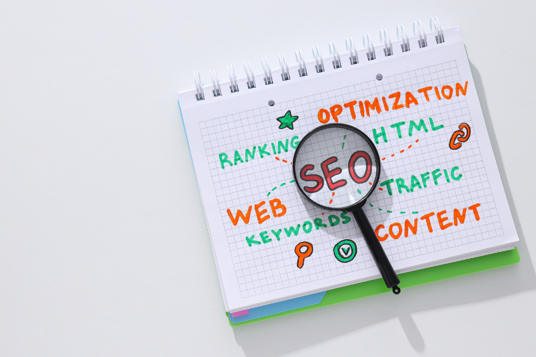 Overlapping Venn diagram showing the integration of SEO and SEM strategies for a holistic digital marketing approach.