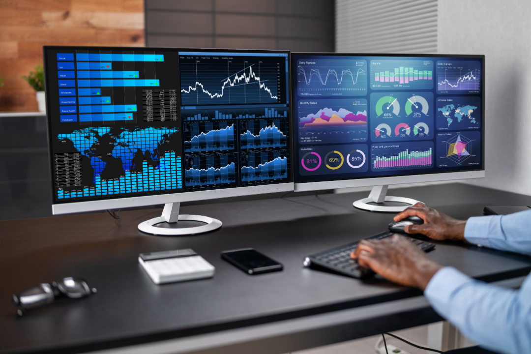 3D visual of a technical SEO dashboard showing mobile-friendliness, loading speed, and schema markup with digital crawlers in the background.
